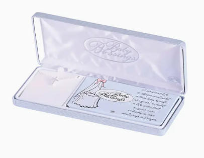 Necklace Baby Blessings Silver Cross-Boy