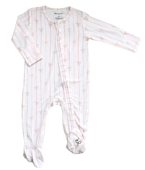 Darlings Bows Zip Footie