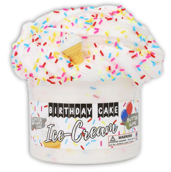 Birthday Cake Ice Cream Butter Textured