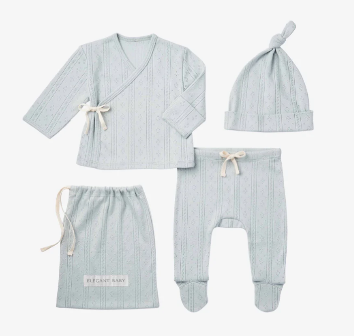 Blue Organic 3 PC Set Gift Bag
