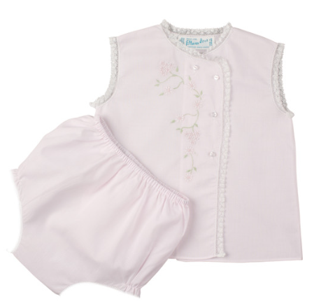 Pink Floral Lace Daiper Set