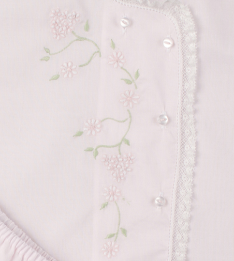 Pink Floral Lace Daiper Set