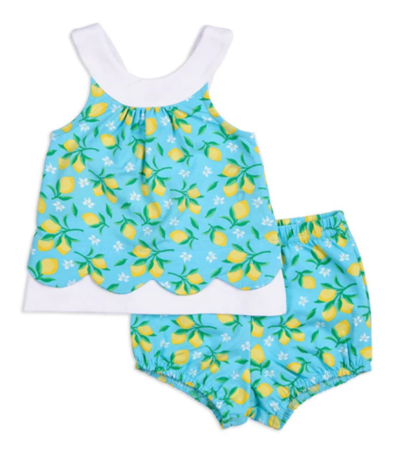 Lemon Print Bloomer Set