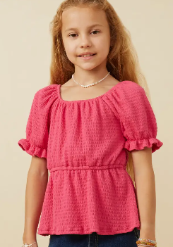 Smocked Babydoll Top - Fuchsia