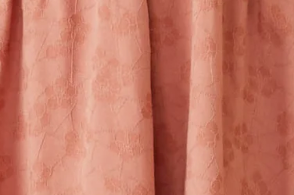 Pleated Emb Dress - Rose