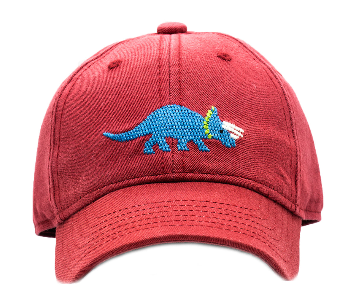 Kids Triceratops On Red BB Hat