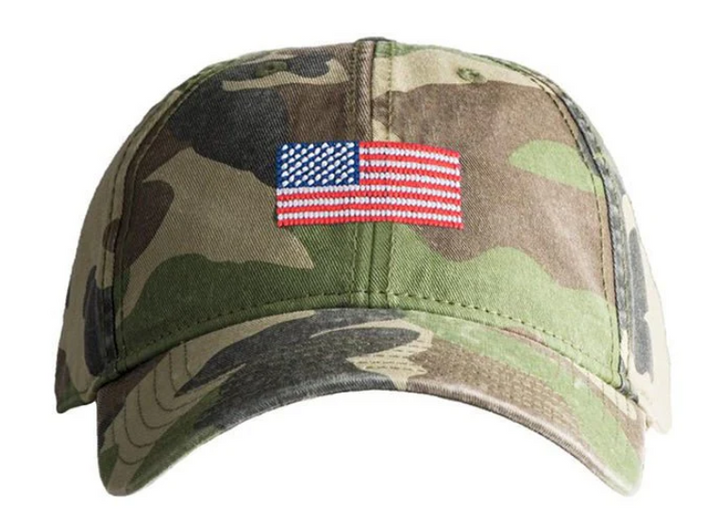 Kids American Flag Camo BB Hat