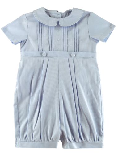 Classy Pique Romper Blue