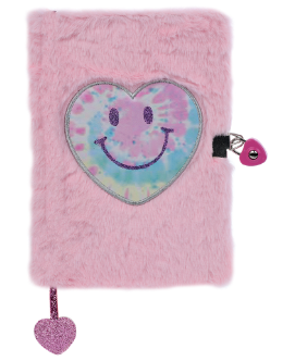 Heart Tie Dye Lock/Key Furry Journal