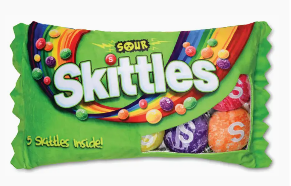 Sour Skittles Packaging Fleece Plush