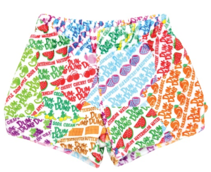 Dum-Dums Wraper Plush Shorts
