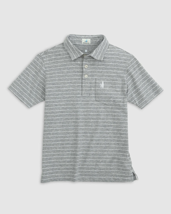 Neese Heather Gray/White Polo