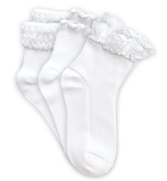 Eyelet Lace/Ripple/Bubble Qtr Ankle PK