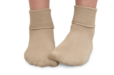 Stone Seamless Toe Socks