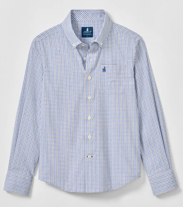 Koby Navy Perf Button Down Shirt