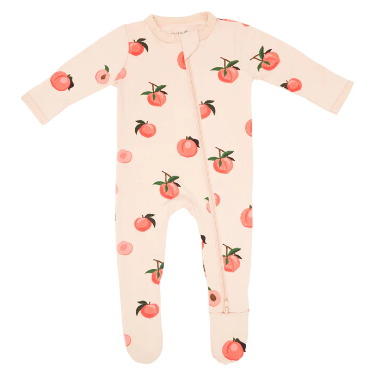 Zip Footie - Peach