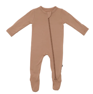 Zip Footie - Latte