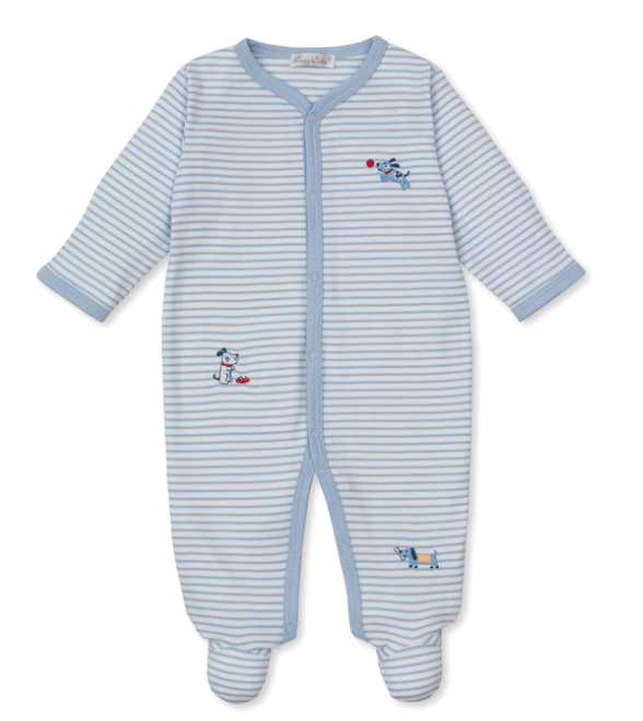 Puppy Patch Blue Stripe Footie