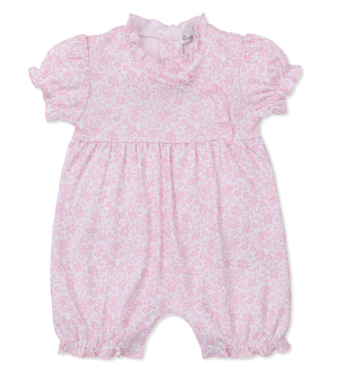 Country Gardens Pink Short Playsuit