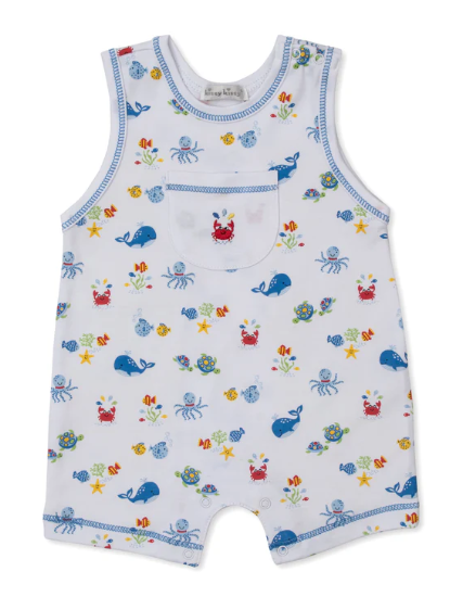 Ocean Antics Blue Sleeveless Playsuit