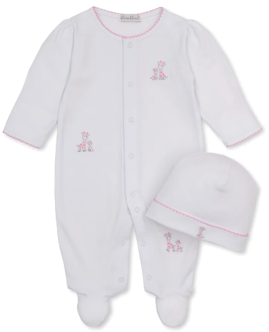 Just Giraffes WHT/PK Footiew/Hat