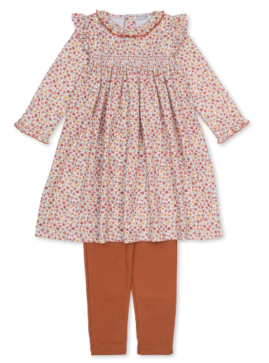 Garden Floral Smocked Legging Set