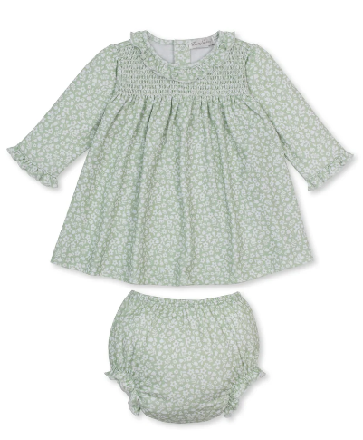 Autumn Meadows Green Smocked Dress Set