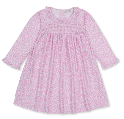 Autumn Meadows Pink Smocked Dress