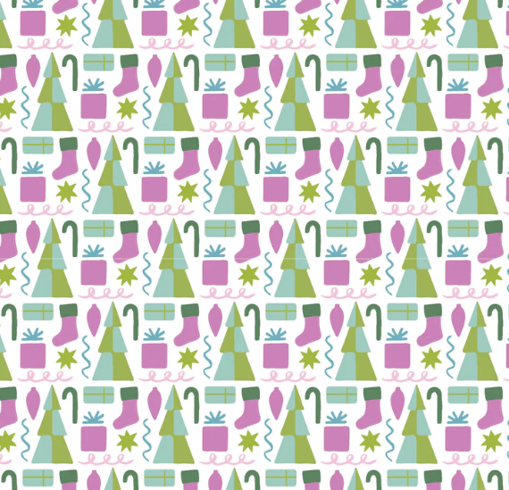 Alden Pink Mod Holiday PJ Set