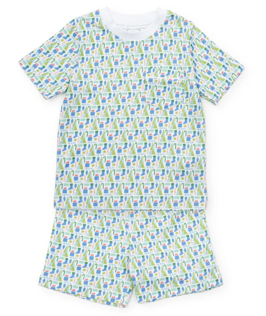 Charles Mod Holiday Blue Short PJ Set