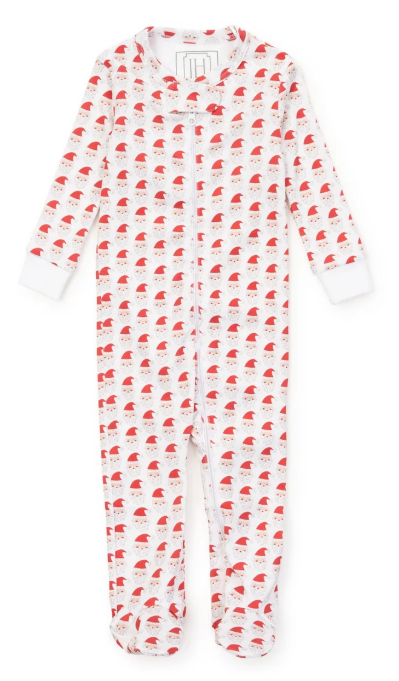 Parker Whimsical Santa Zip Footie