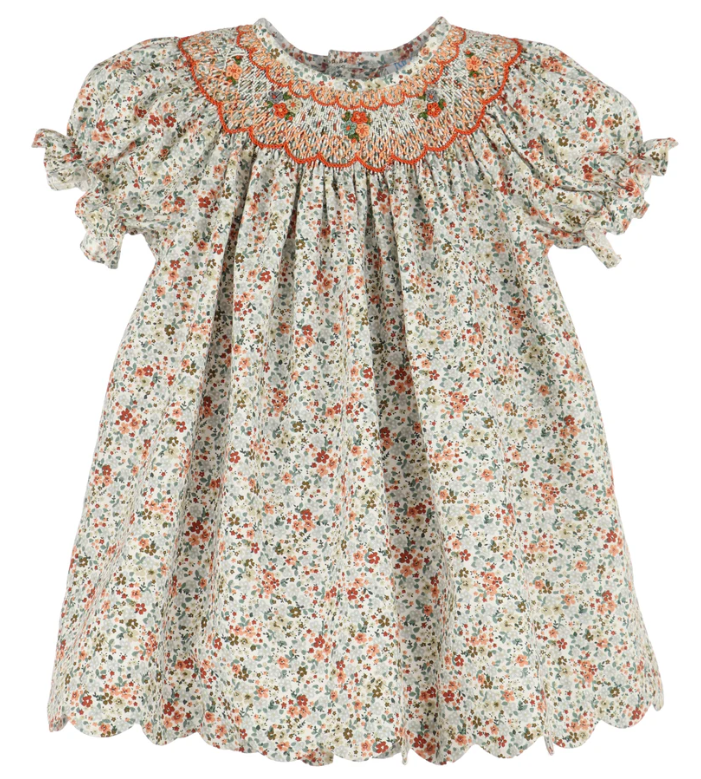 Autumn Glow Smock Bishop - Green-TOD