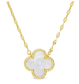 Mother of Pearl Clover Necklace