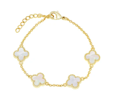 Mother of Pearl Clover Bracelet