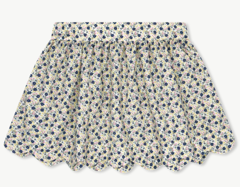 Susie Lilibet Floral Scallop Skirt-Girls