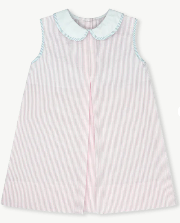 Caroline Pink/Blue Seersucker Dress