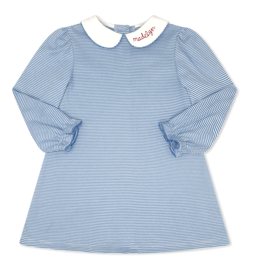 Patty Cake Blue Stripe Dress