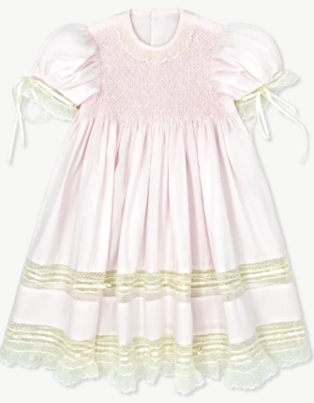 Margaret Dress - Spring Pink/Ecru