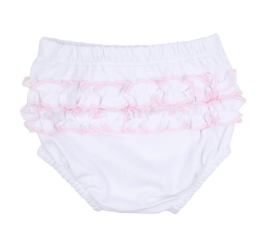 Baby Joy Ruffle Diaper Set -Pink Crochet