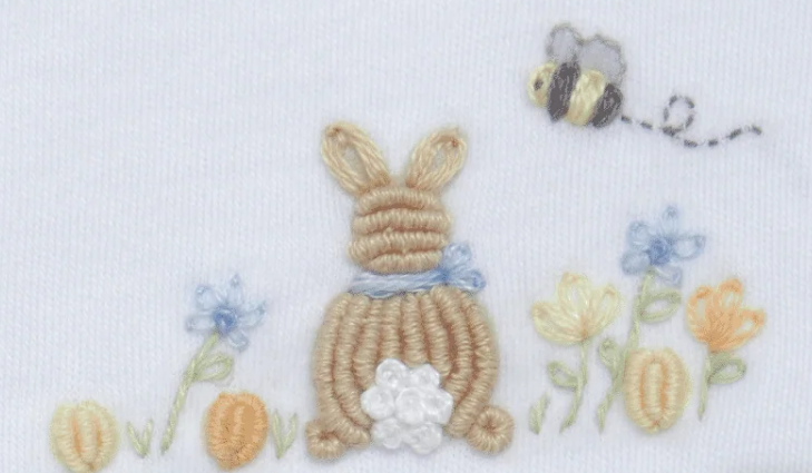 Bunny's Basket Footie - LT Blue