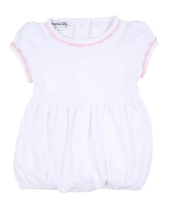 Baby Joy Pink Crochet Trim Bubble