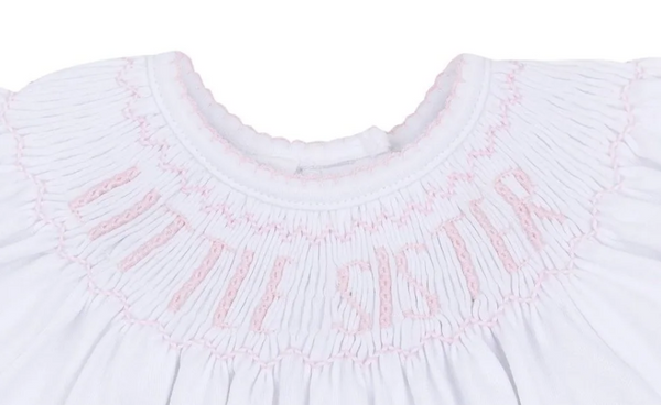 Little Sister Pink Smocked Bubble