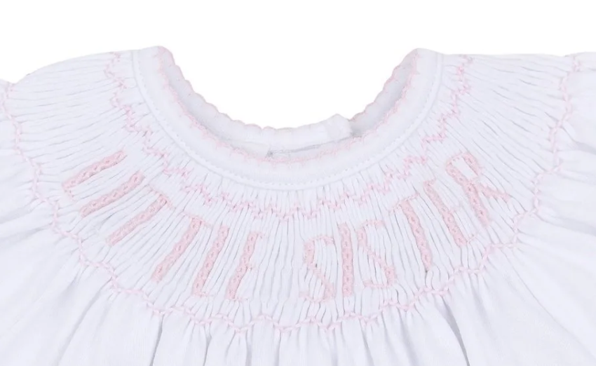Little Sisiter Smocked Pink Dress
