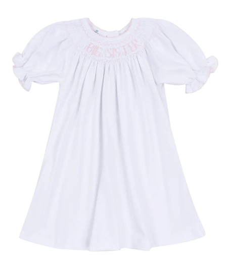 Big Sisiter Pink Smocked Dress