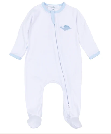 Baby Dino Zip Footie - LB