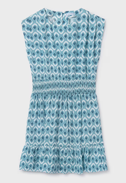 Aqua Printed Dress