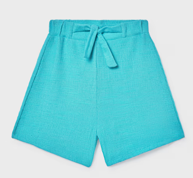 Front Tie Shorts - Pacific