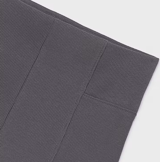 Flare Ribbed Leggings - Black