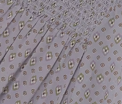 Smocked Chiffon Blouse - Lavender
