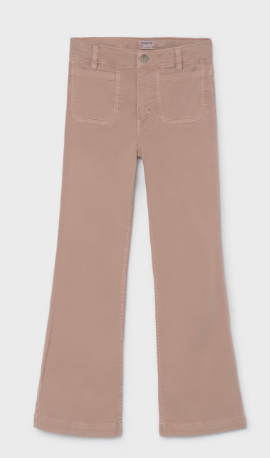 Twill Flare Pants - Dusty Rose